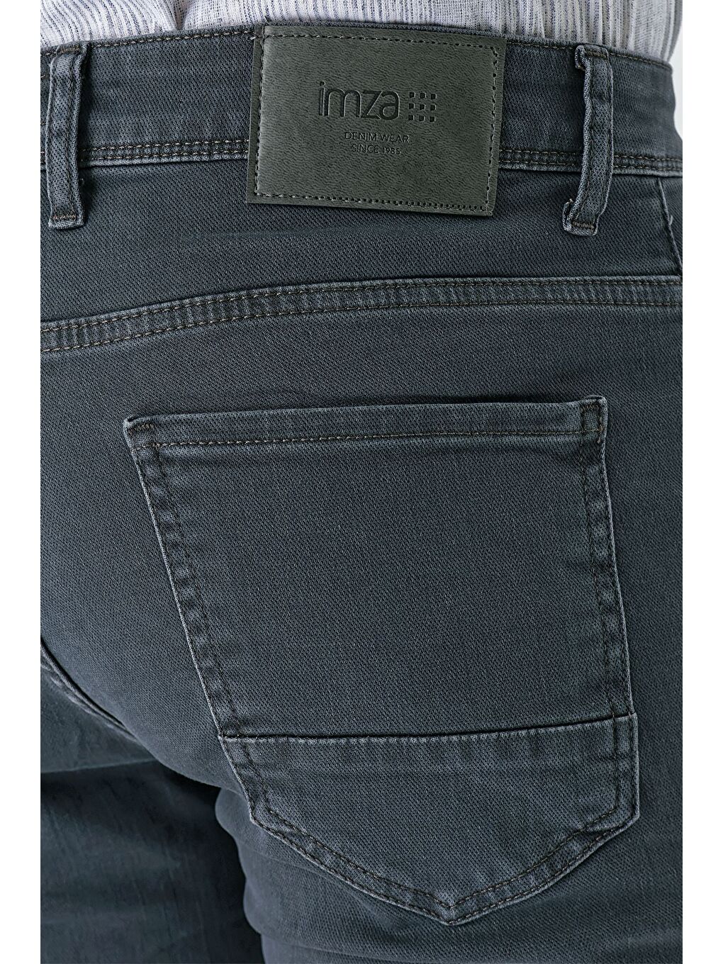 Koyu Antrasit Gabardin Pamuklu 5 Cepli Slim Fit Dar Kesim Casual Denim Jean Pantolon 1023240151-4