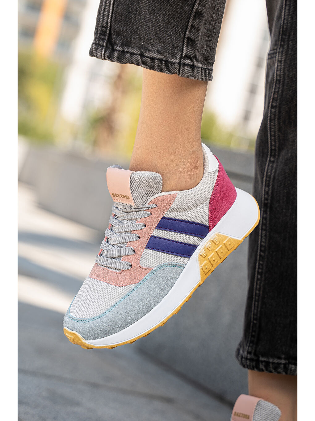 Mavi Günlük Ortopedik Kadın Sneaker Spor Ayakkabı-2