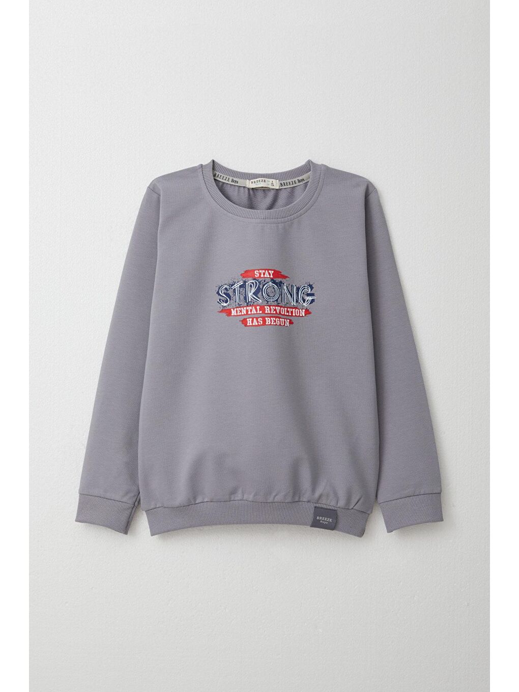 Erkek Çocuk Eşofman Takım Slogan Temalı Yazı Baskılı Gri (4 Yaş)-5