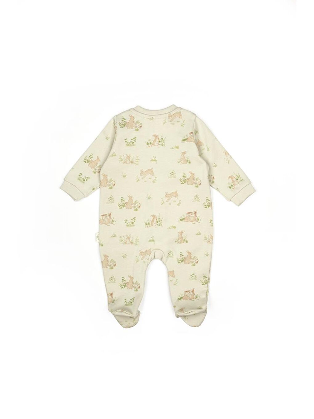 BabyCosy Organic Wear Ekru Bebek Çıtçıtlı Tulum Önlüklü %100 Organik Pamuk, Bebek ve Yenidoğan Serisi - CSY5821 - 2