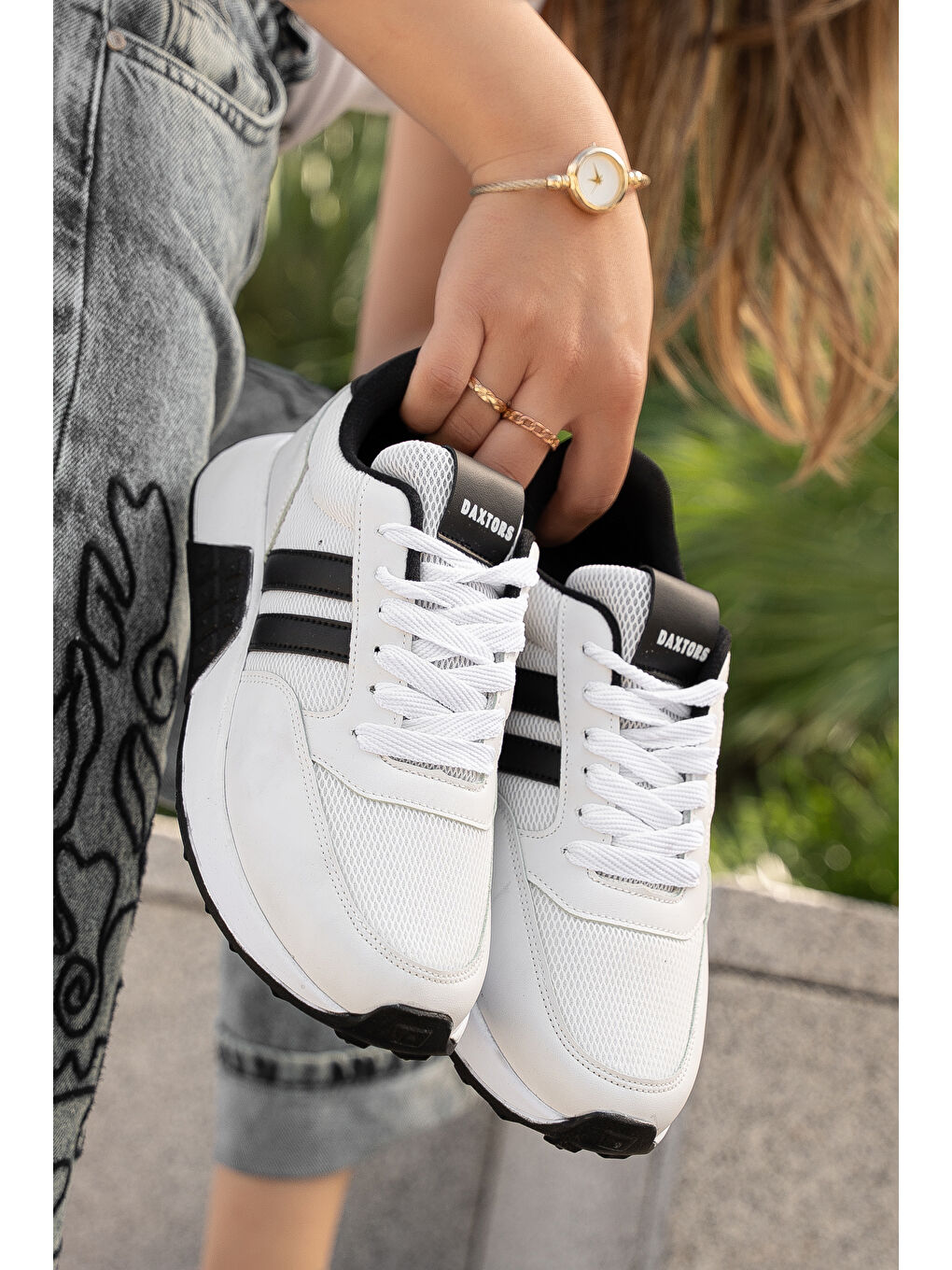 Beyaz Günlük Ortopedik Kadın Sneaker Spor Ayakkabı-3