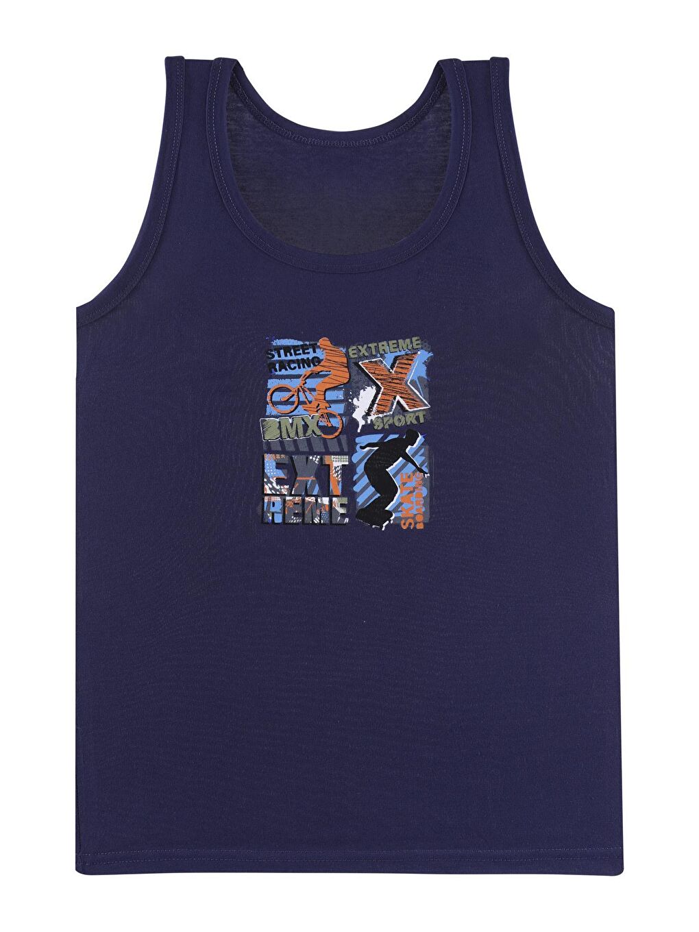 Karışık Erkek Çocuk Atlet Geniş Askılı Baskılı 5'li Paket Garson-2