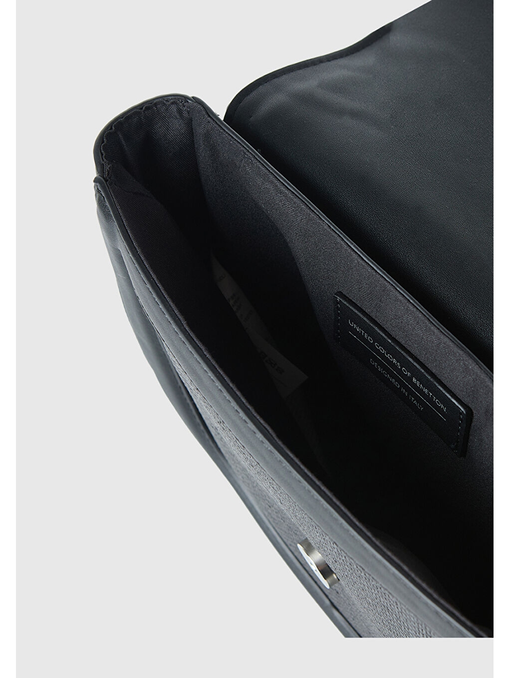 Kadın Siyah Logolu Omuz Çantası-3