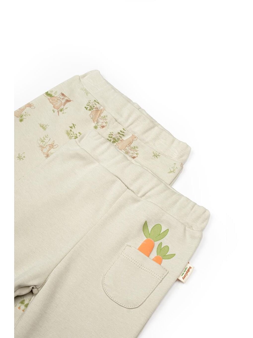 Ekru Bebek 2li Pantolon %100 Organik Pamuk, Bebek ve Yenidoğan Serisi - CSY5630-6