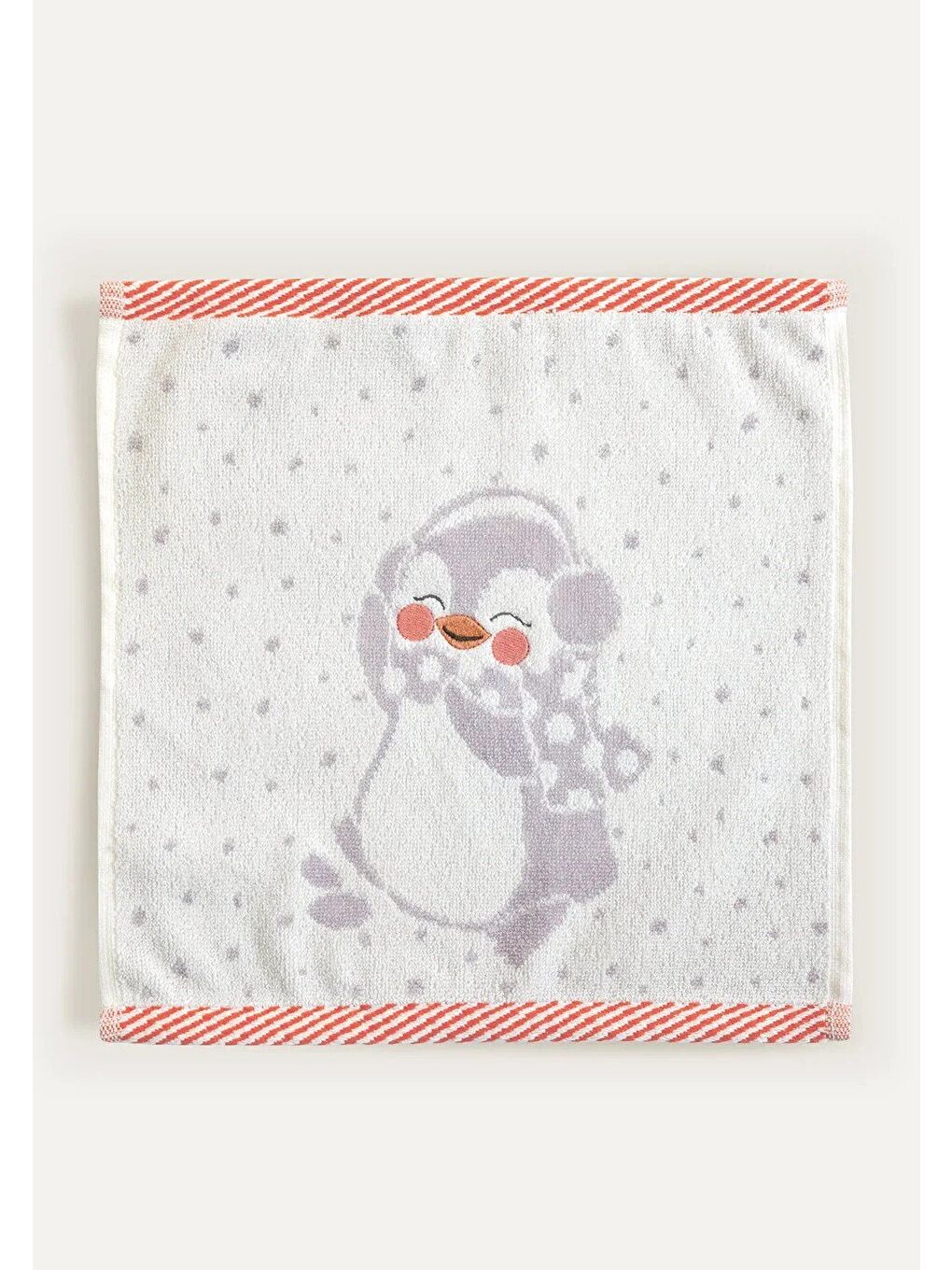 Mor Pingu Lilac %100 Organik Pamuk El Havlusu 30 x 30 cm