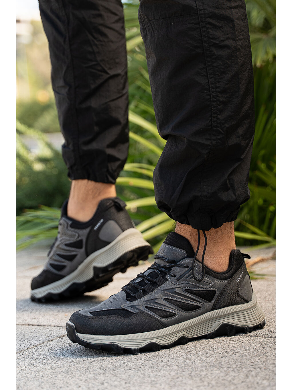 Gri D0138 Kısa Su Geçirmez Unisex Outdoor Trekking Ayakkabı-1