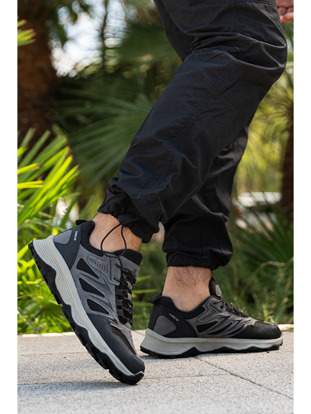 Gri D0138 Kısa Su Geçirmez Unisex Outdoor Trekking Ayakkabı-2