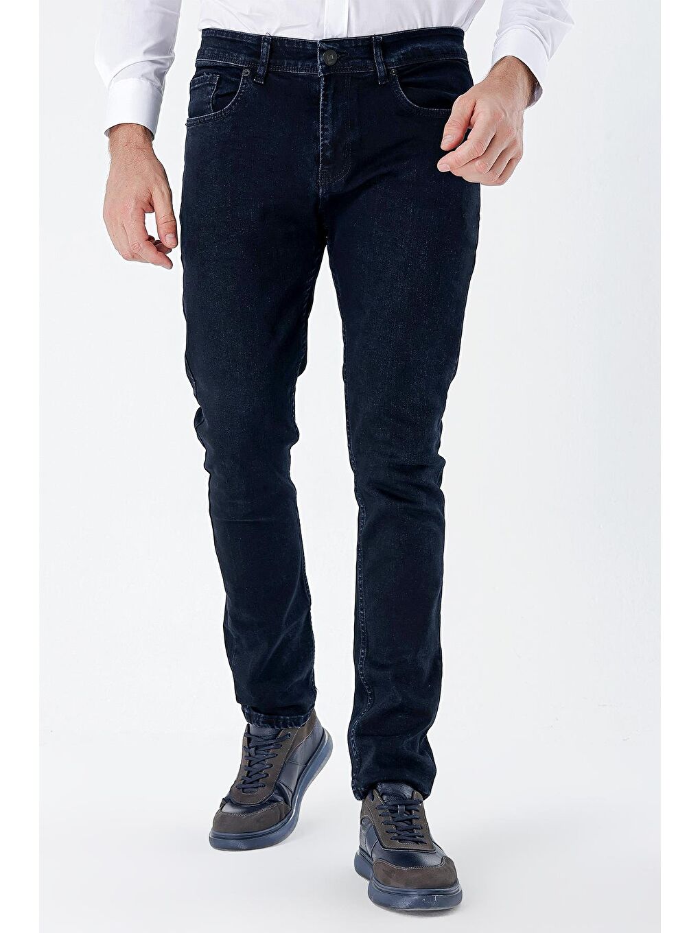 Koyu Lacivert Gabardin Elastanlı 5 Cep Slim Fit Dar Kesim Casual Denim Jean Pantolon 1023235161