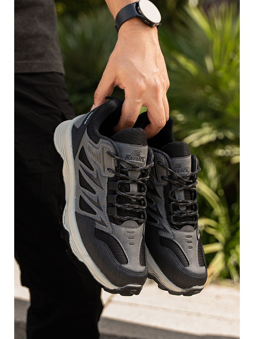 Gri D0138 Kısa Su Geçirmez Unisex Outdoor Trekking Ayakkabı-3