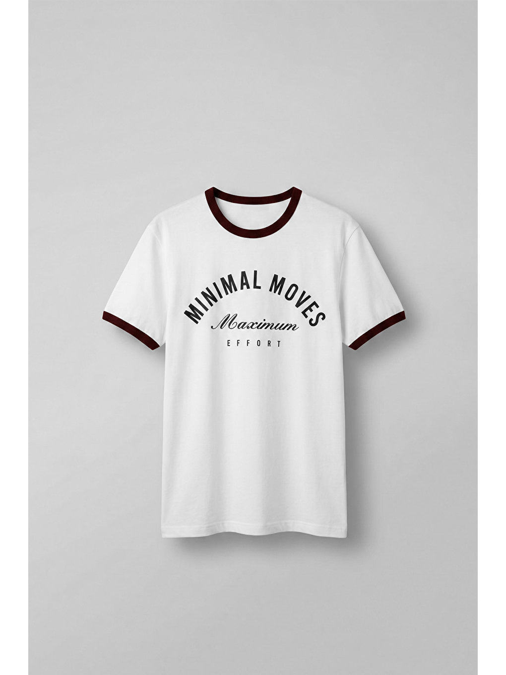 Erkek Regular Fit Kontrast Detaylı T-Shirt Ekru