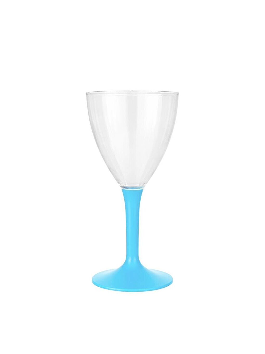 Renksiz Flüt Kadeh Lüks Turkuaz Ayaklı 10'Lu-1