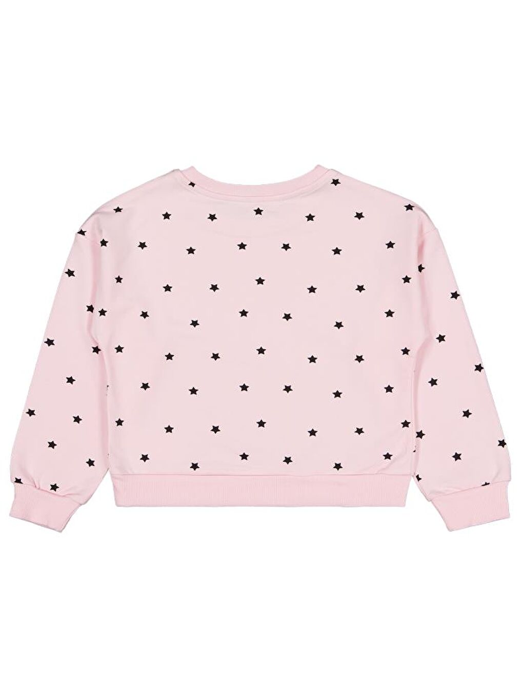 Pembe Girls Yıldız Baskılı 6-9 Yaş Sweatshirt - Pudra 7-8 Yaş-1