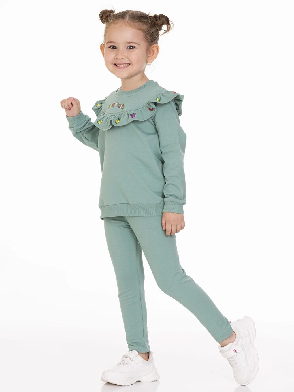 Turkuaz Yakası Meyve Baskılı Takım 54304-2