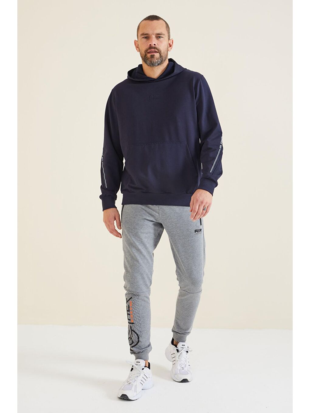 AIR JONES Ulrich İndigo  Kapüşonlu Erkek Sweatshirt - 88311