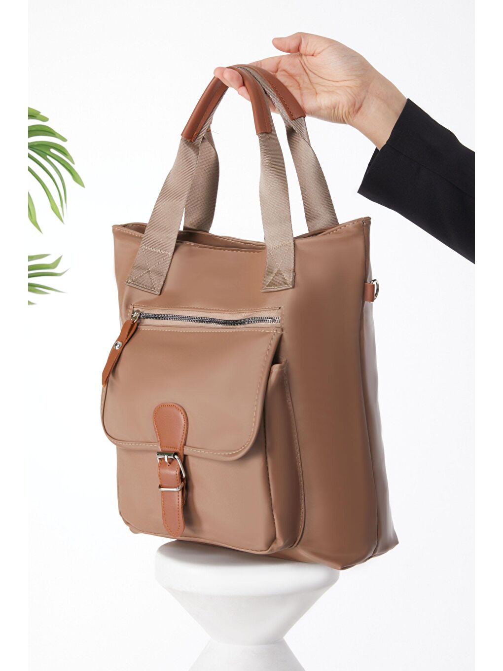 Bej Kadın Vizon Çanta - 24591-1