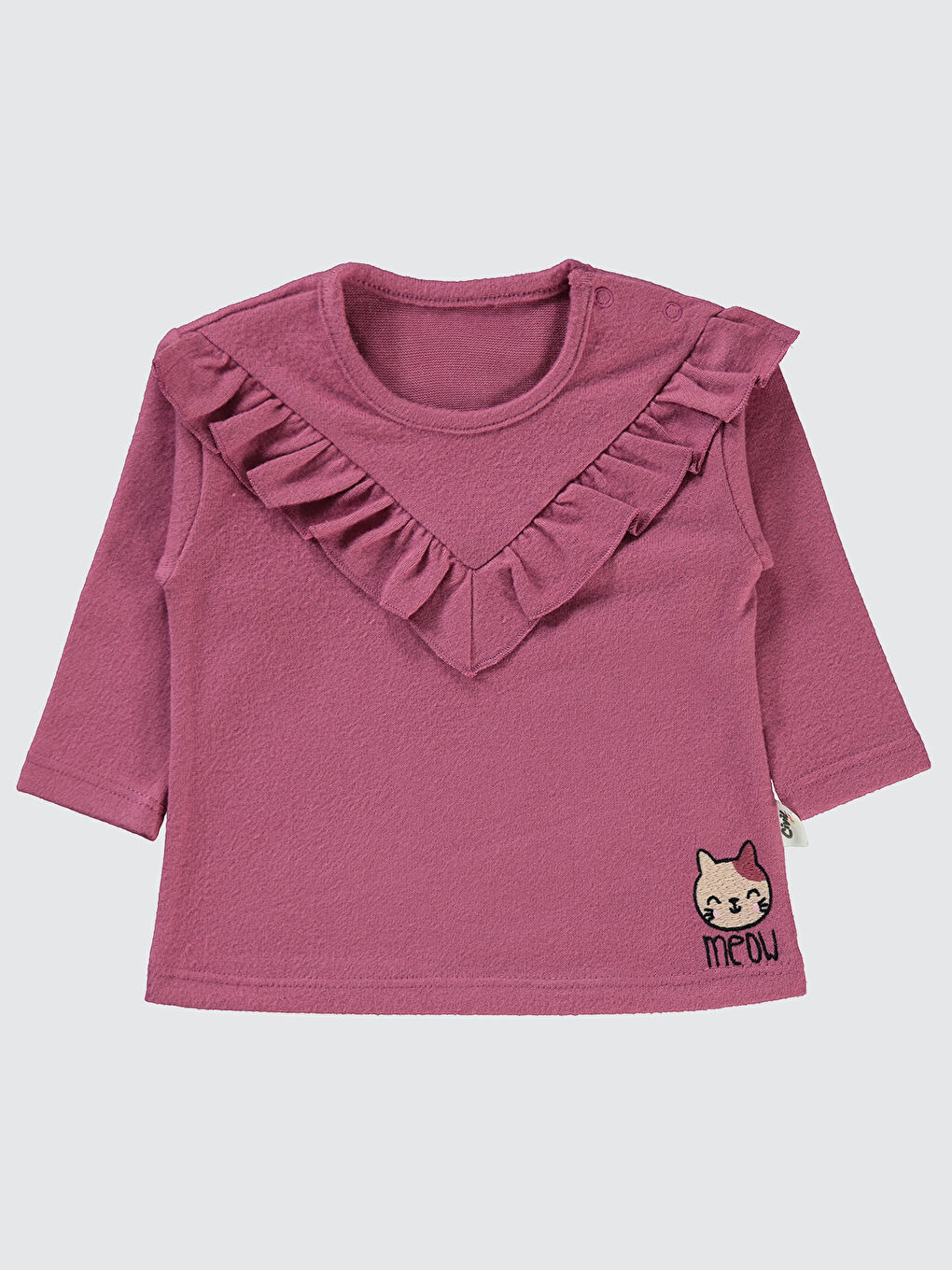 Civil Pembe Baby Kız Bebek Sweatshirt 6-18 Ay Gül Kurusu