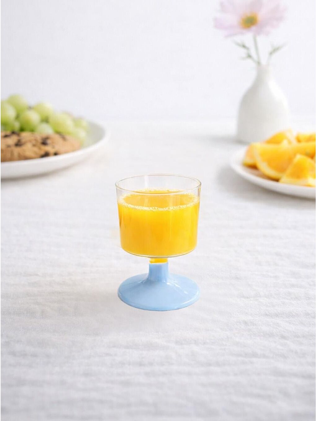 Renksiz Ayaklı Shot Bardağı 6'Lı Mavi