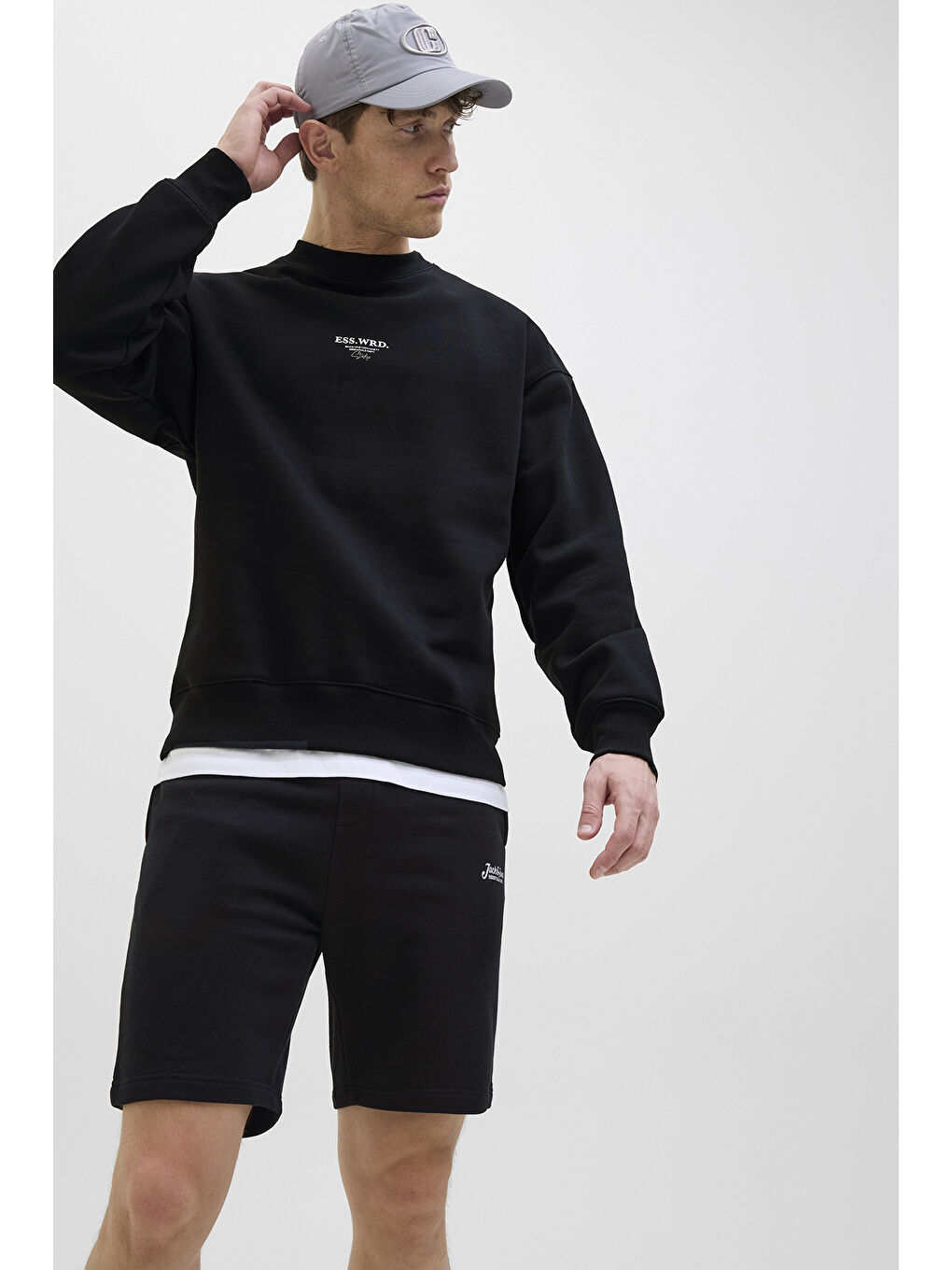 Siyah Pants Stüdio Jpstgordon Pamuklu Regular Fit Normal Bel Short 12268770-2