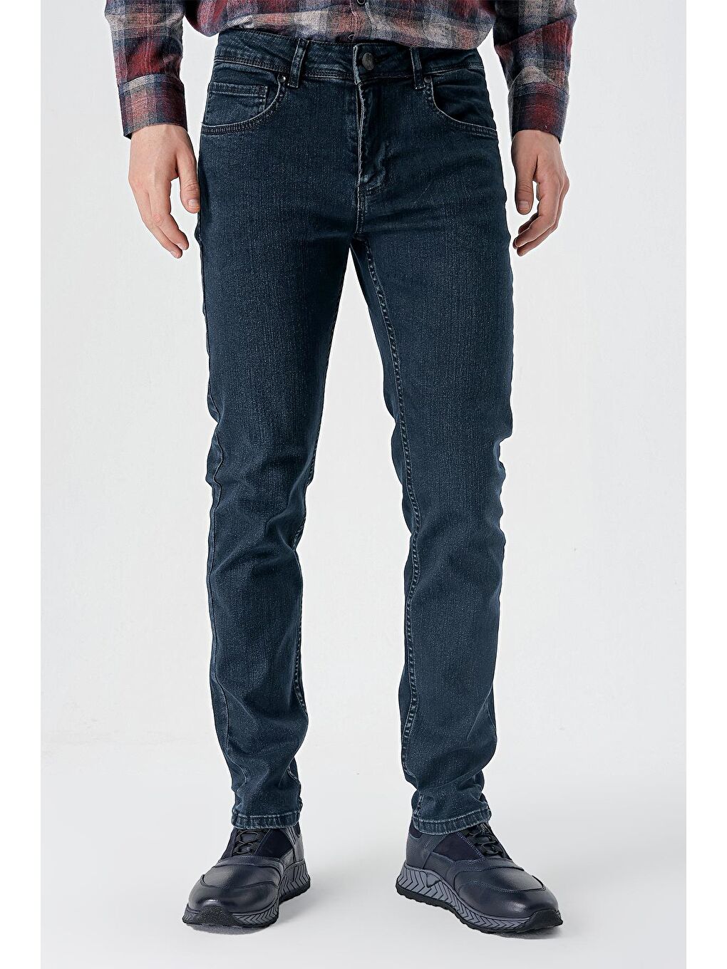 Siyah Gabardin %100 Pamuk 5 Cep Slim Fit Dar Kesim Casual Denim Pantolon 1023235163