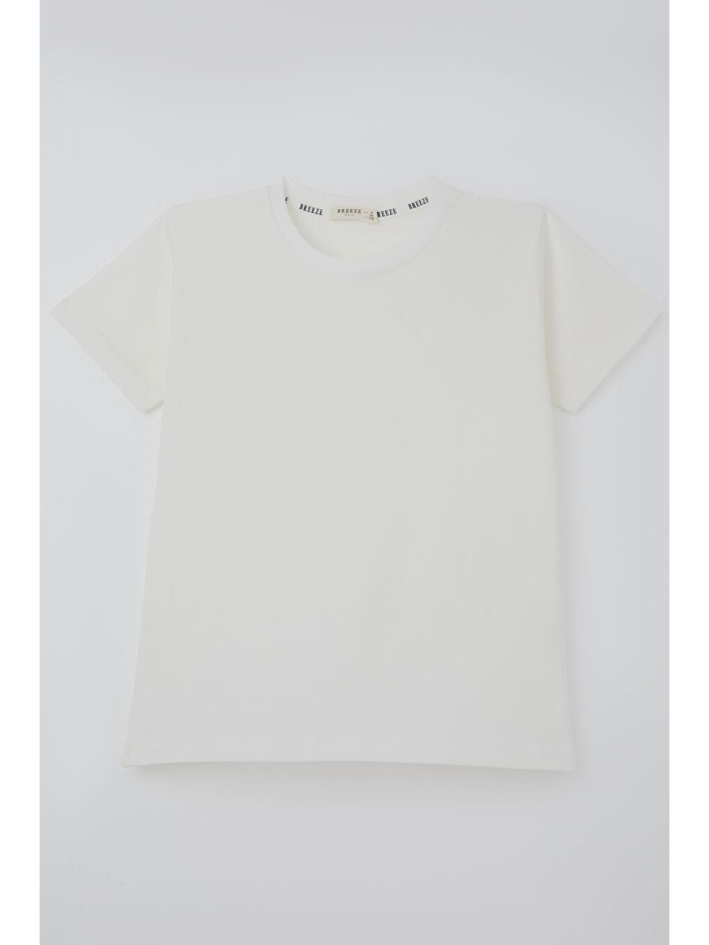 Erkek Çocuk Tişört Basic Ekru (4-8 Yaş)