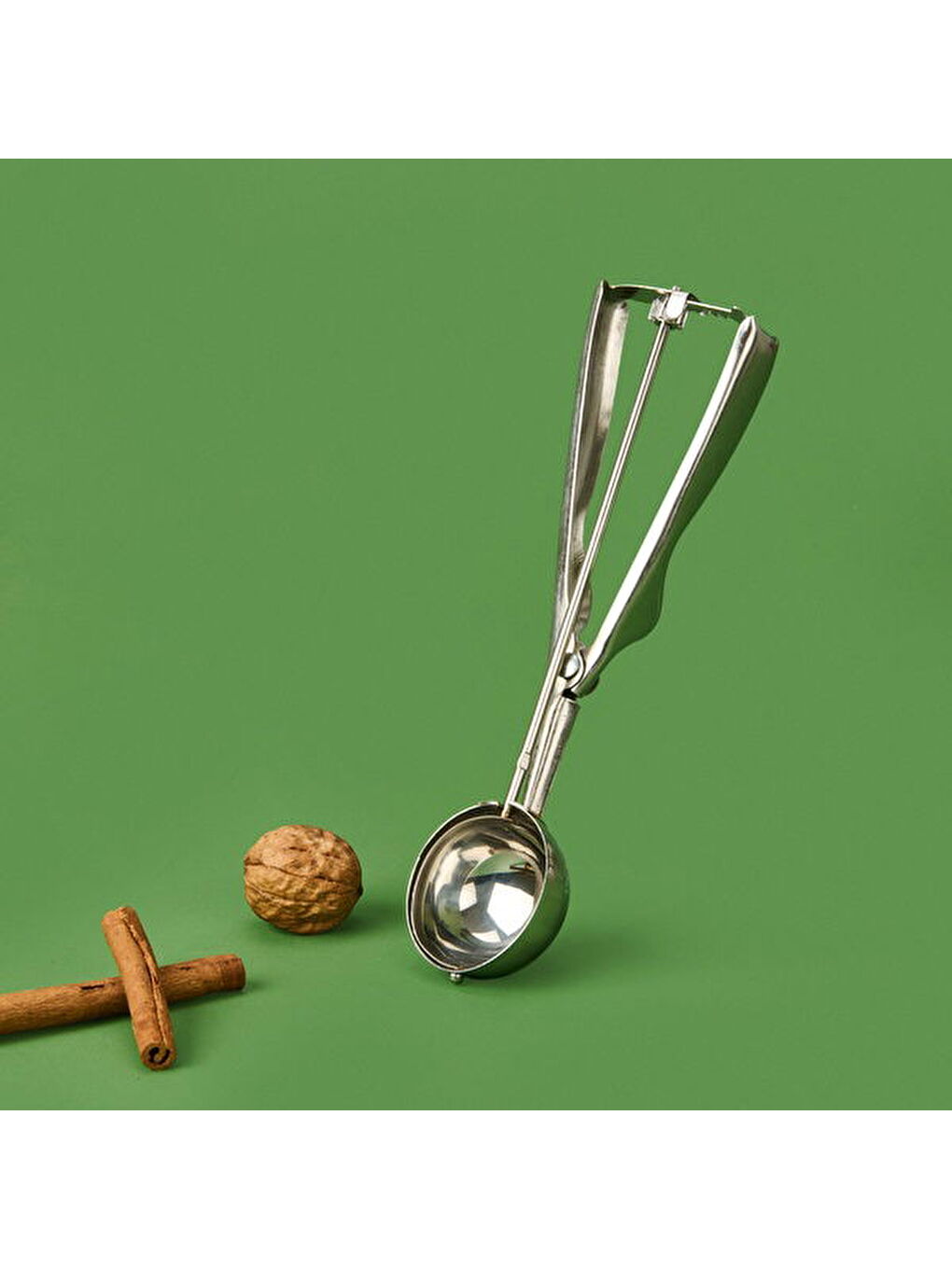 Gri Paslanmaz Çelik Dondurma Kaşığı - Inox - 22 cm-4