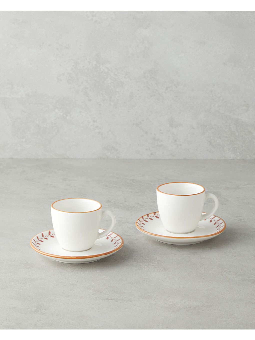 Vivara Bone Porselen 12 Parça 6 Kişilik Kahve Fincan Takımı 90 ml Pembe