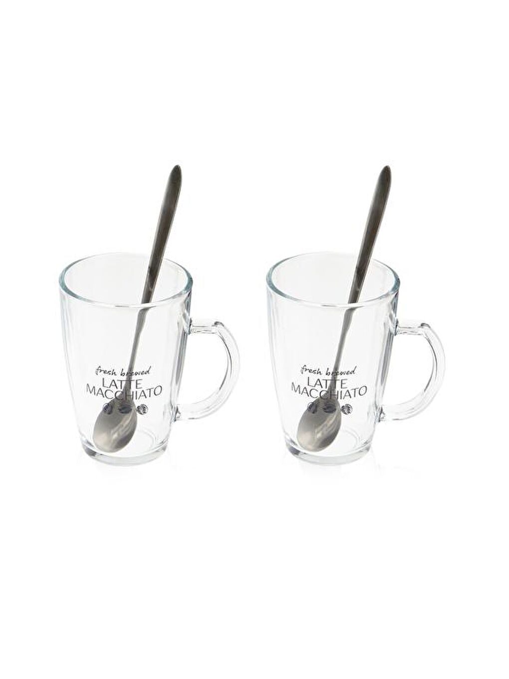 Renksiz 4 Parça Latte Bardağı Seti - Şeffaf - 300 ml-3