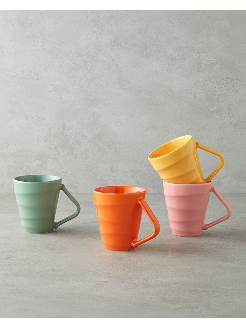 Twisty Seramik Kupa 255 ml Pembe-3