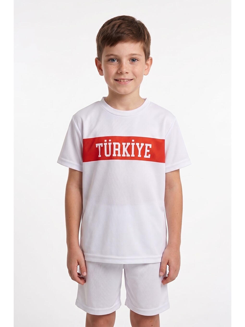 Beyaz Türkiye Baskılı Unisex Çocuk Tişört-1
