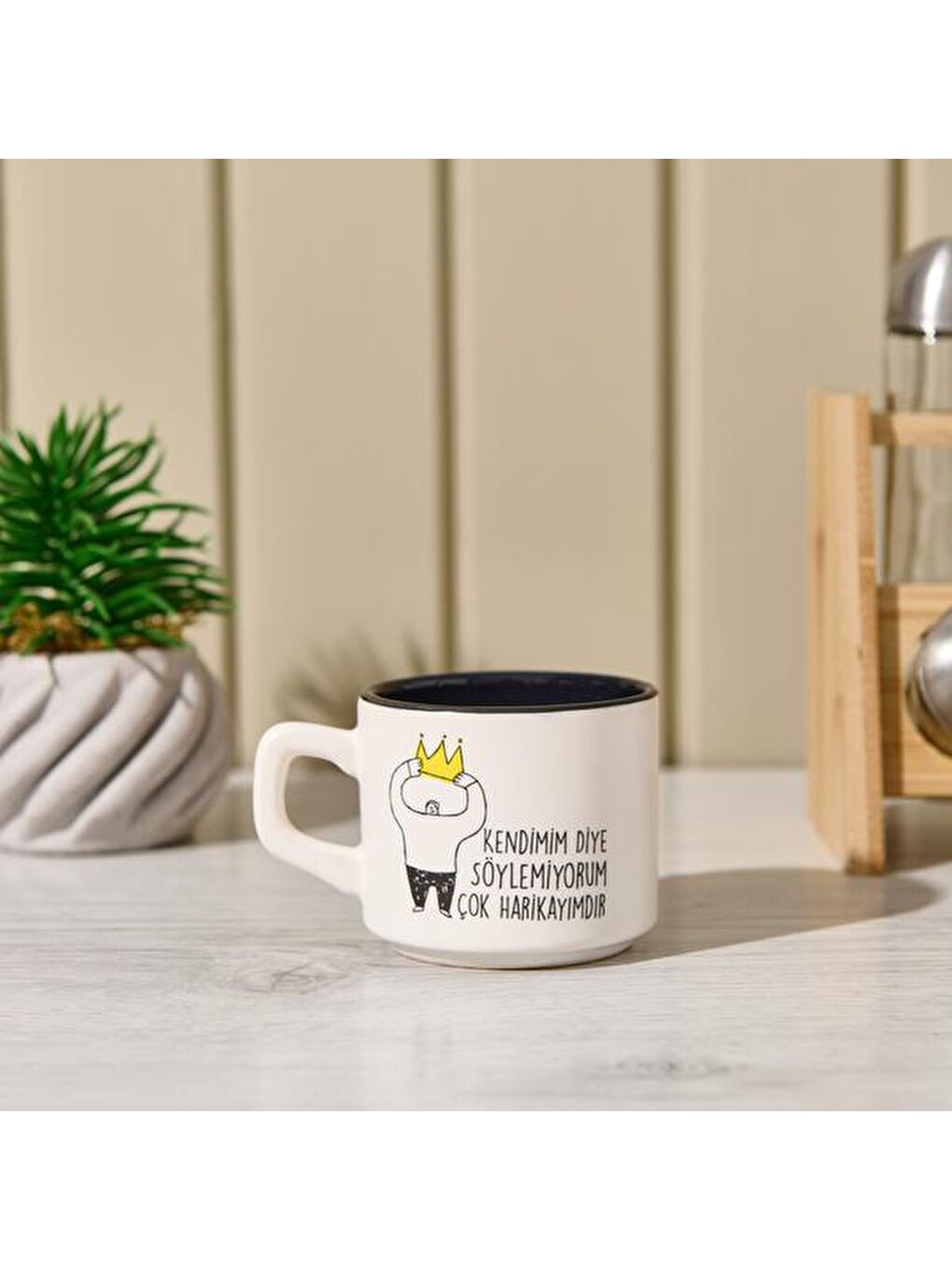 Karışık Kendimim Diye Söylemiyorum Sloganlı Venüs Kupa - Renkli - 195 ml