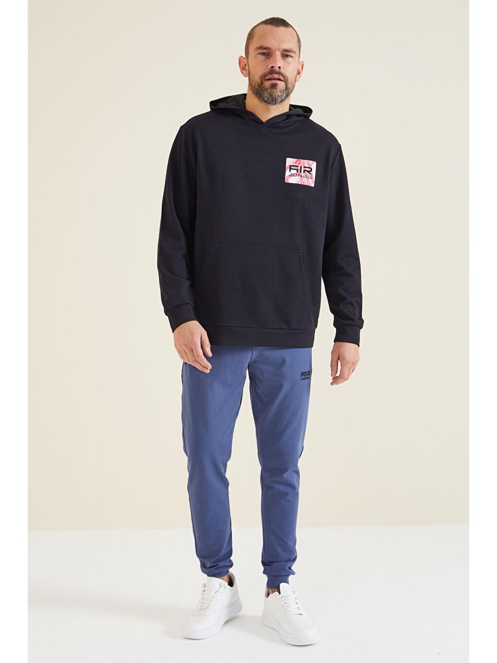 AIR JONES Keene Lacivert Kapüşonlu Erkek Sweatshirt - 88133