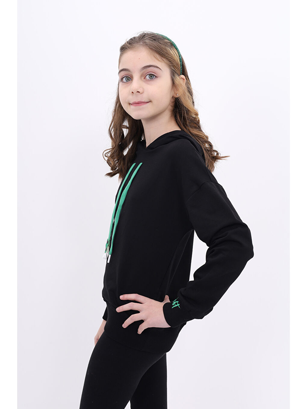 Toontoykids Siyah Kız Çocuk Nakışlı Sweatshirt - 2