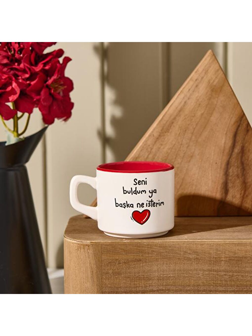 Karışık Seni Buldum Ya Başka Ne İsterim Sloganlı Venüs Kupa - Renkli - 195 ml