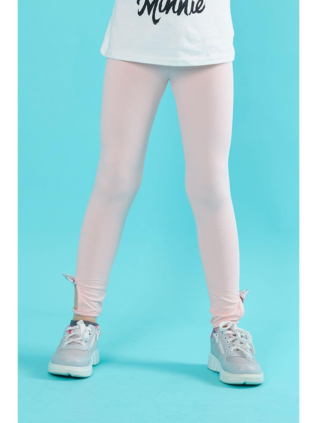 Pembe Paça Detaylı Kız Çocuk Tayt 1-8 Yaş 14468