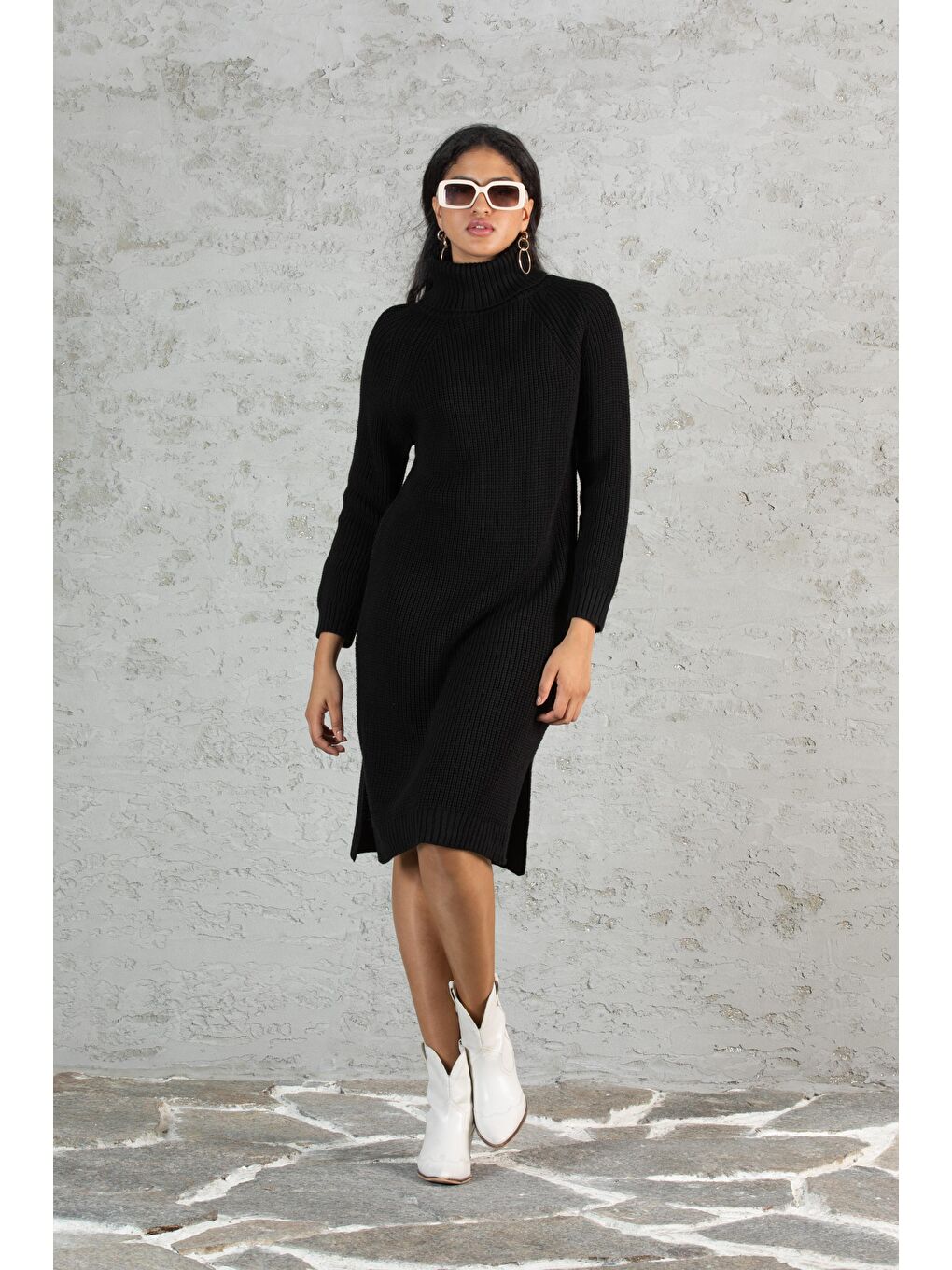 Siyah Kadın Triko Tunik 2688-4