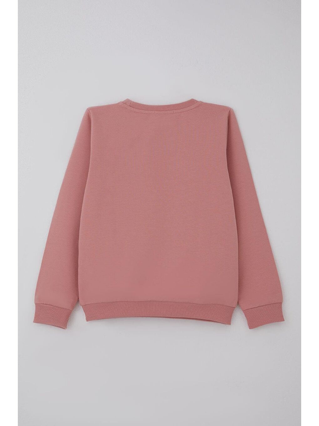 Pembe Kız Çocuk Eşofman Takımı Kalp Nakışlı Fiyonklu Gülkurusu (4-9 Yaş)-3