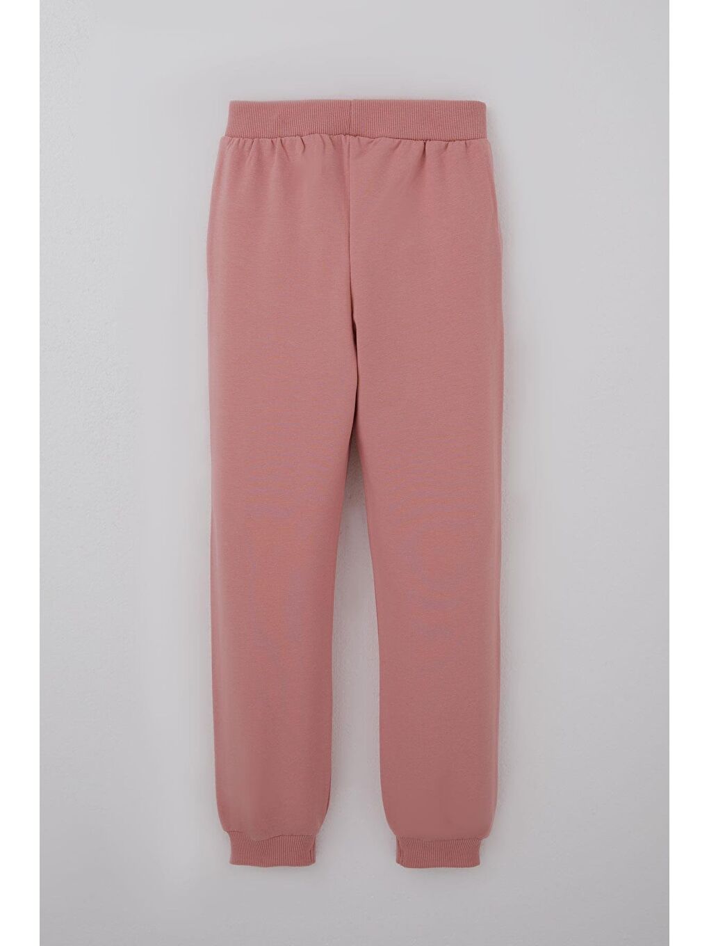 Pembe Kız Çocuk Eşofman Takımı Kalp Nakışlı Fiyonklu Gülkurusu (4-9 Yaş)-4