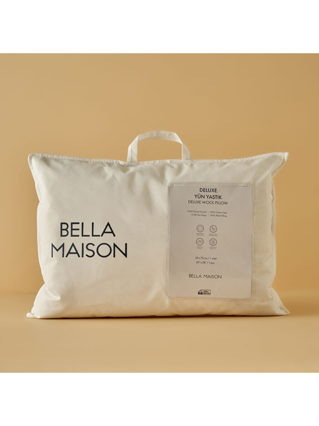 Bella Maison Deluxe Yün Yastık Beyaz (50x70) - 3