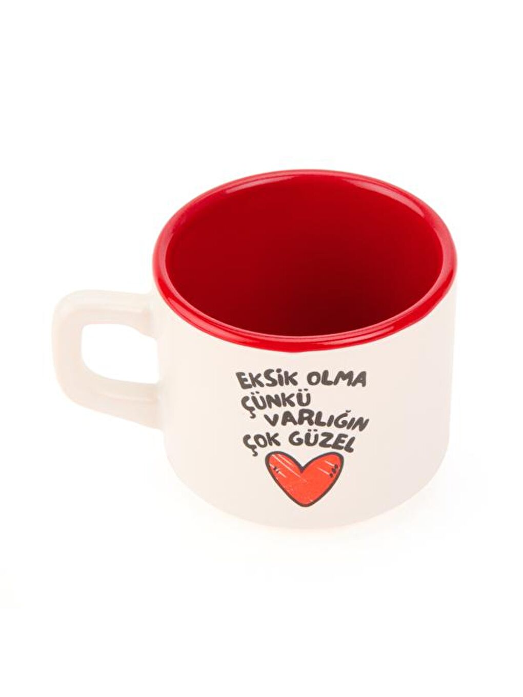 Karışık Eksik Olma Çünkü Varlığın Çok Güzel Sloganlı Venüs Kupa - Renkli - 195 ml-2