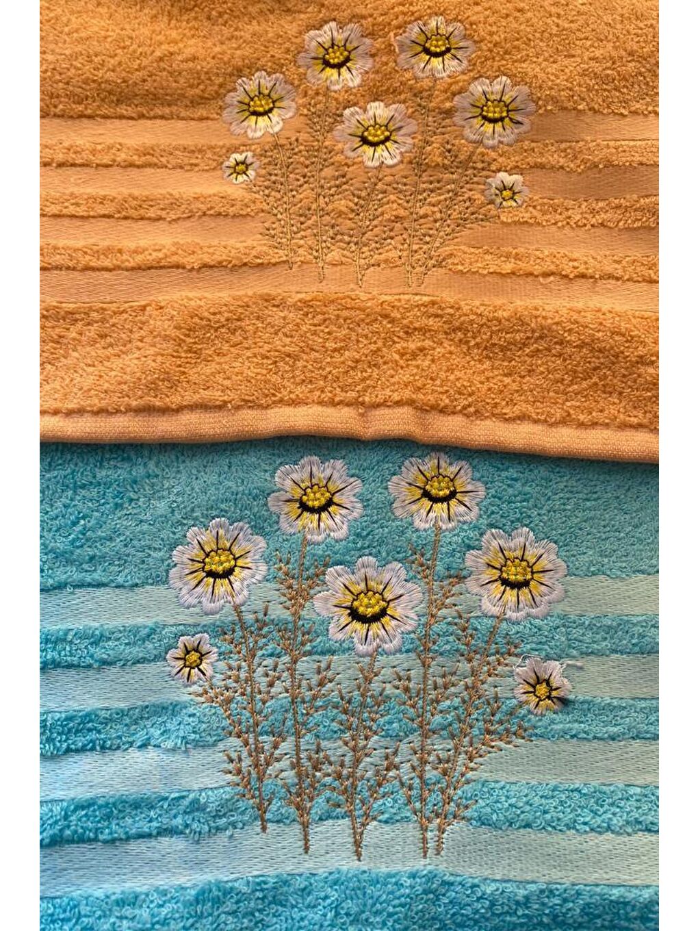Karışık Daisy Soft 4lü Nakışlı Çeyizlik Havlu Takımı-4