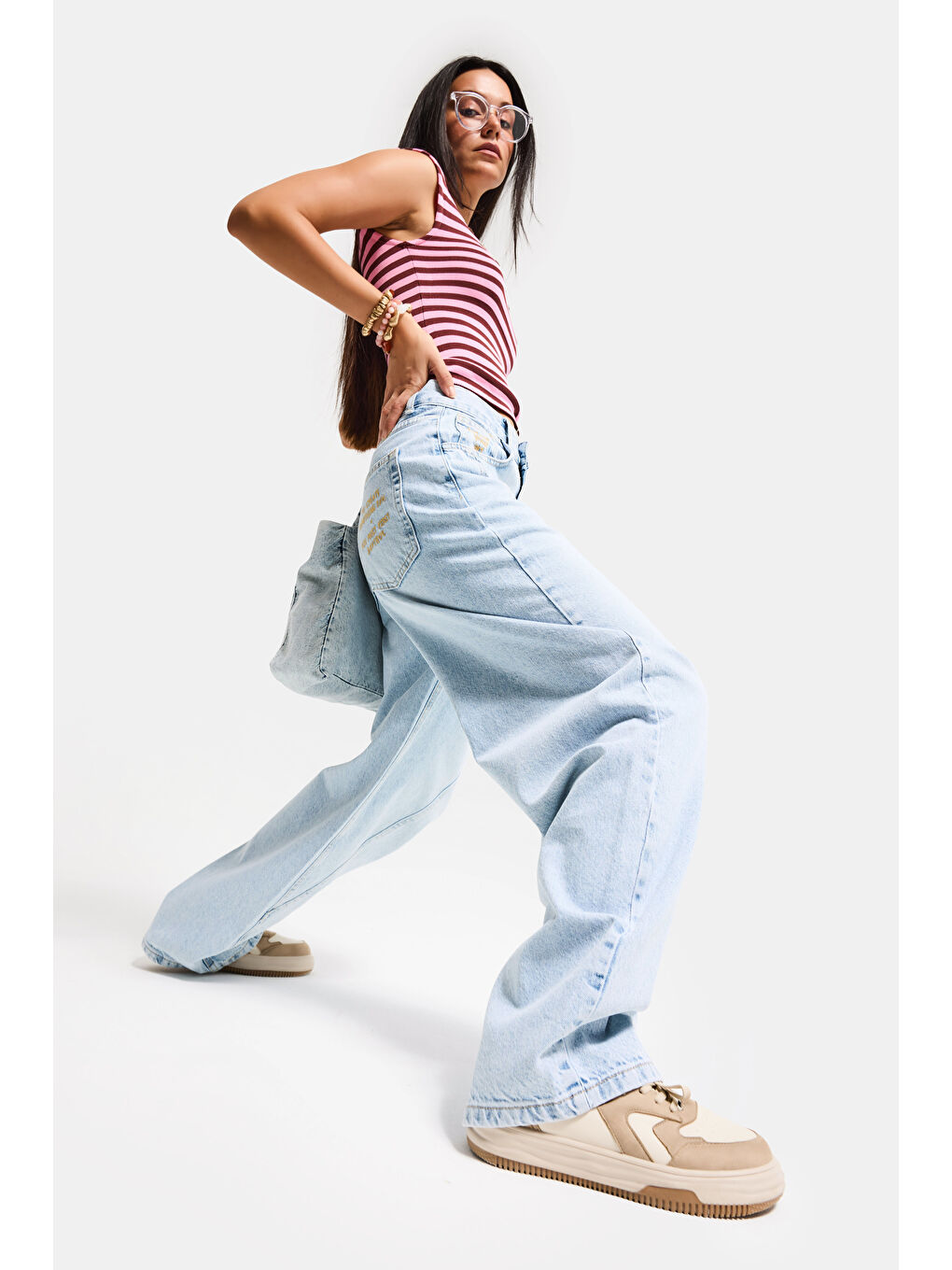 Mavi Kadın Ice 4s6-3 Balon Fit Cep Nakışlı Özel Tasarım Denim Jean-2