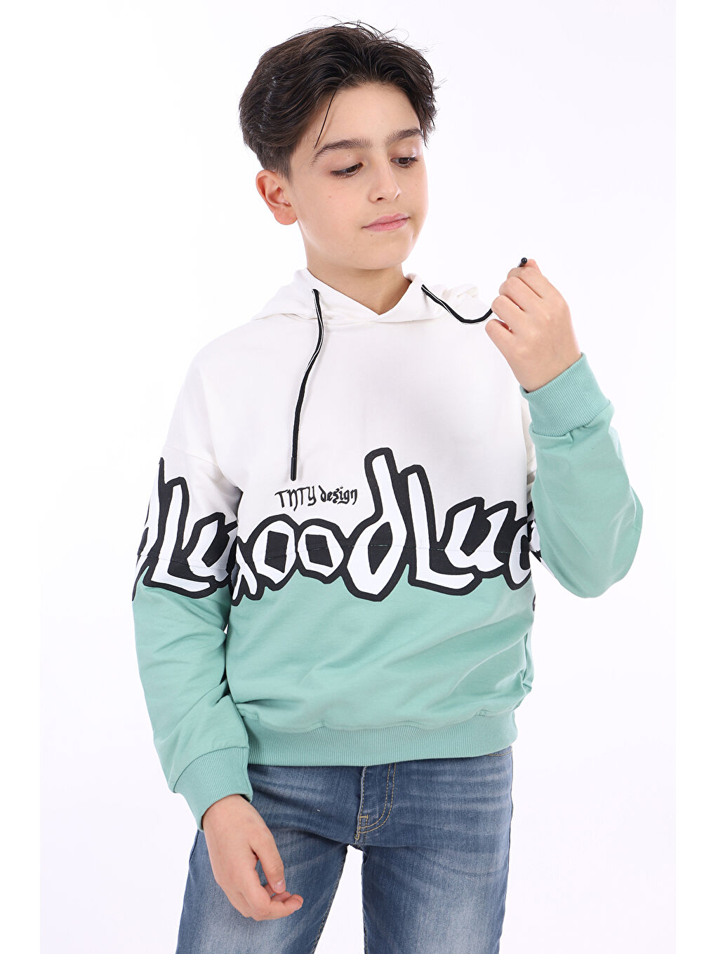 Toontoykids Yeşil Erkek Çocuk Baskılı Sweatshirt