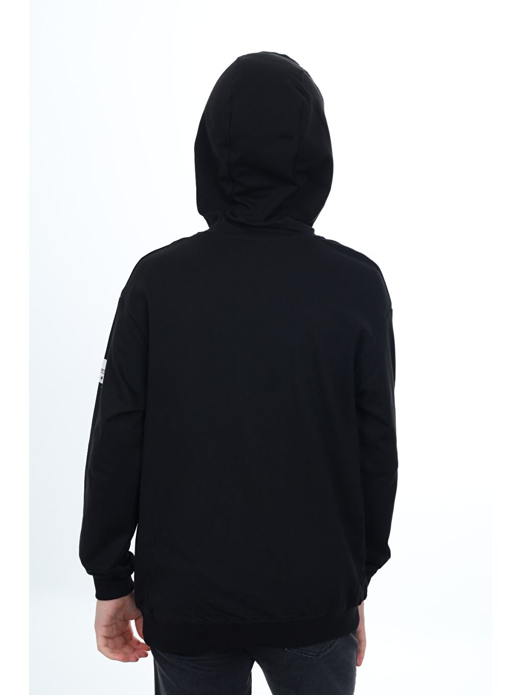 Siyah Erkek Çocuk Nakışlı Sweatshirt-3