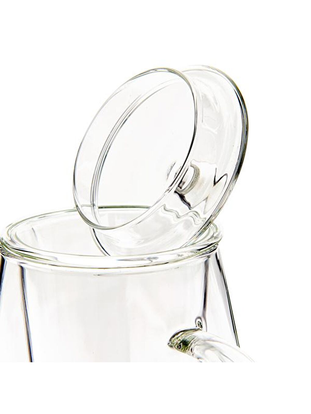 Renksiz Borosilikat Cam Demlik - Şeffaf - 800 ml-2