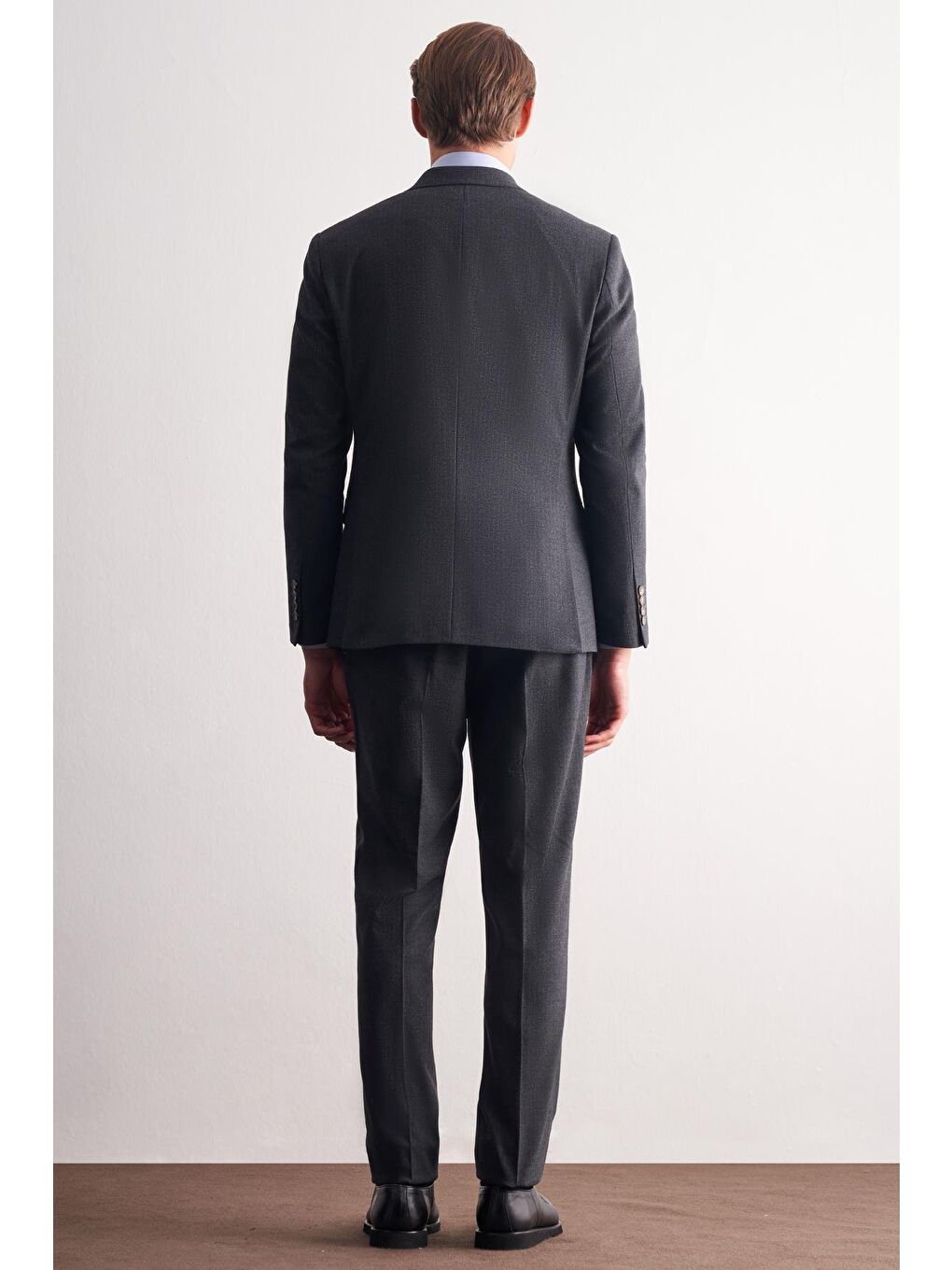 Lacivert Kırlangıç Yaka Çizgili Desen Kruvaze Esnek 6 Drop Slim Fit Classic Takım Elbise 1001255165-4