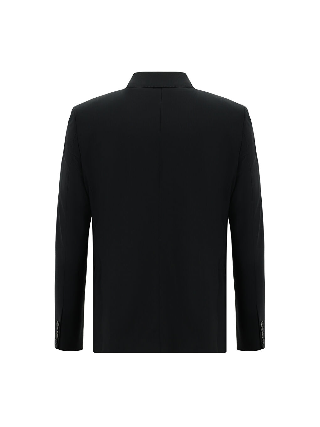 Siyah Yünlü Klasik Desenli Takım Elbise-2