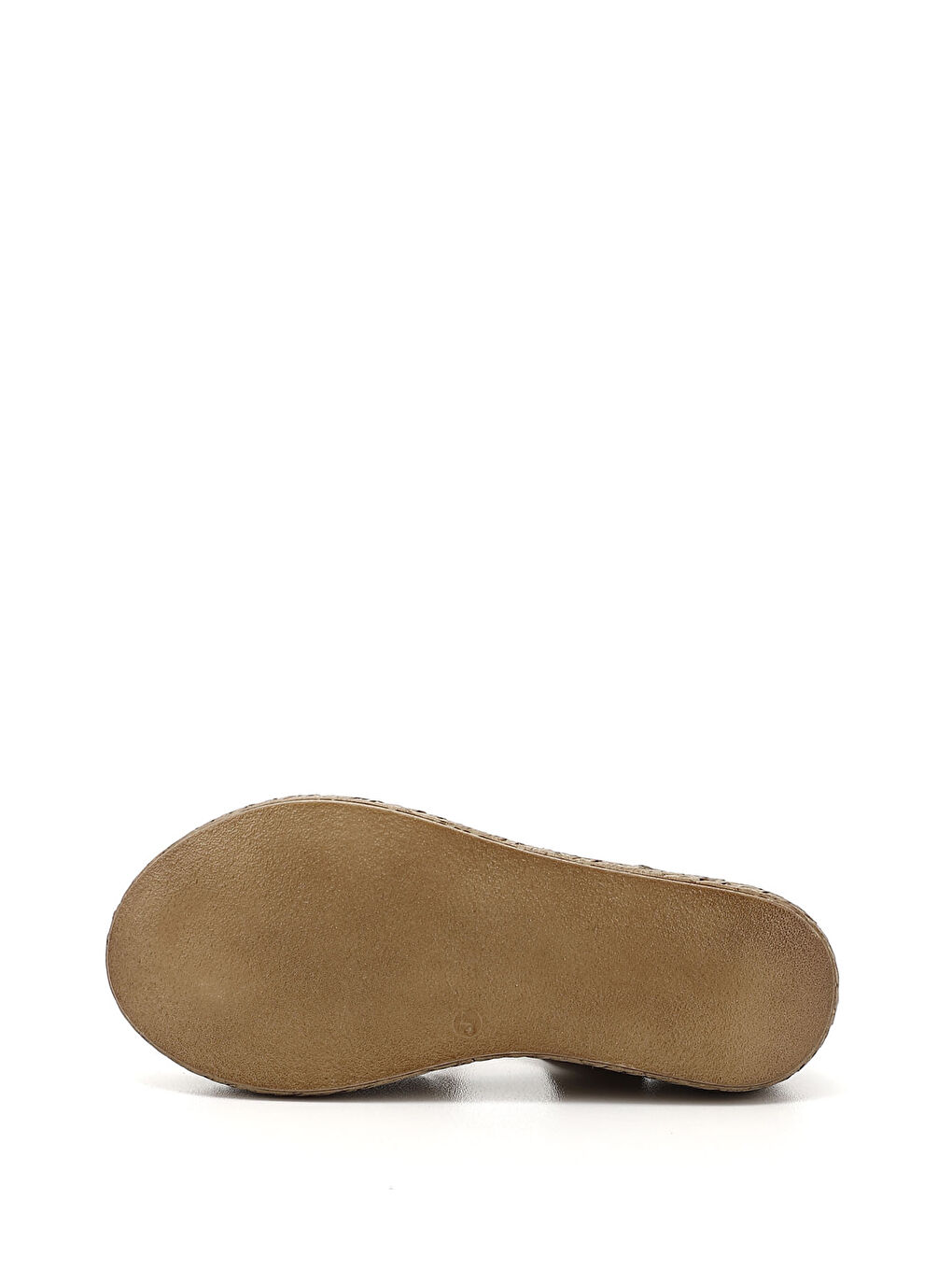 Bej Kadın BEJ-TEN RENGİ Cırt Bantlı Dolgu Tabanlı Hakiki Deri Sandalet-3