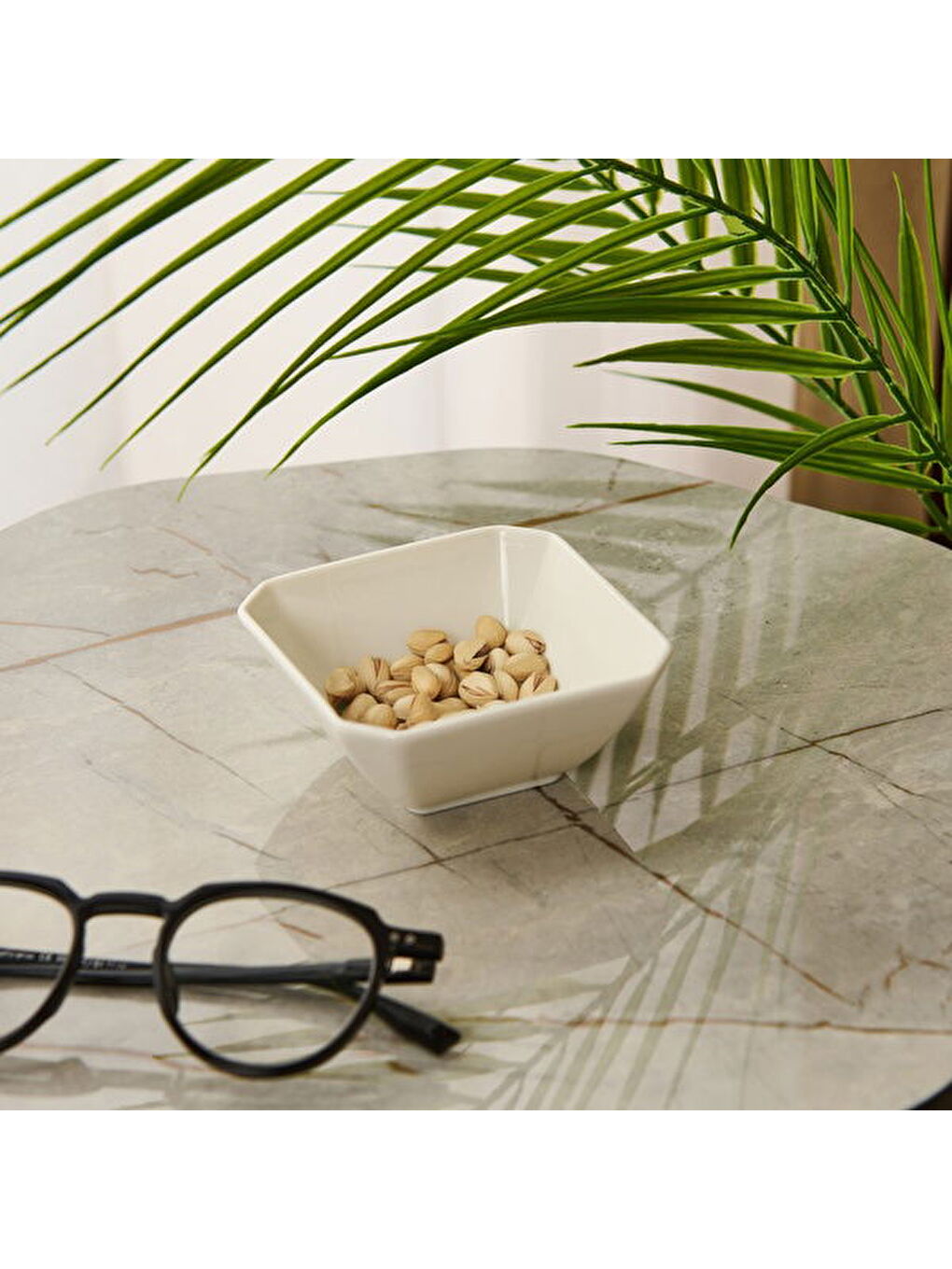 Kare Çerezlik - Beyaz - 9 cm-1