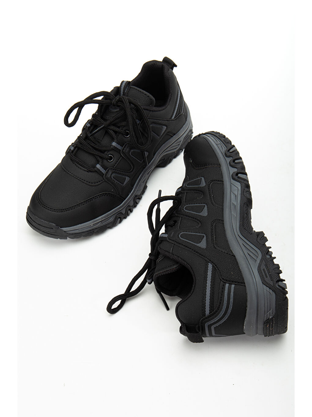 Siyah D0538 Kısa Su Geçirmez Unisex Outdoor Trekking Ayakkabı