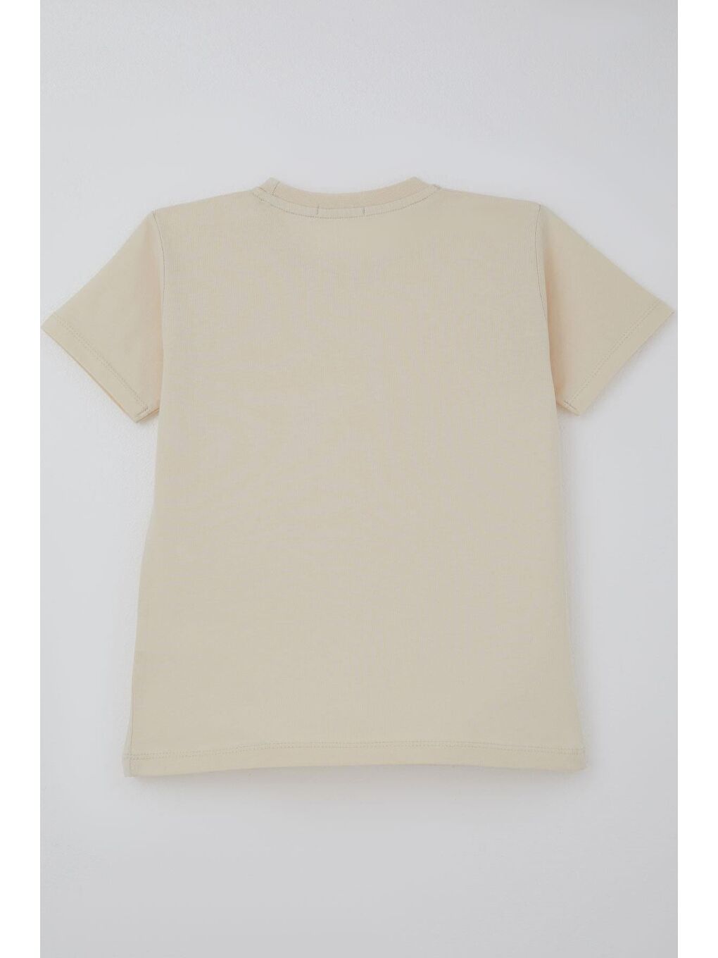 Ekru Erkek Çocuk Tişört Basic Krem (4-8 Yaş)-3